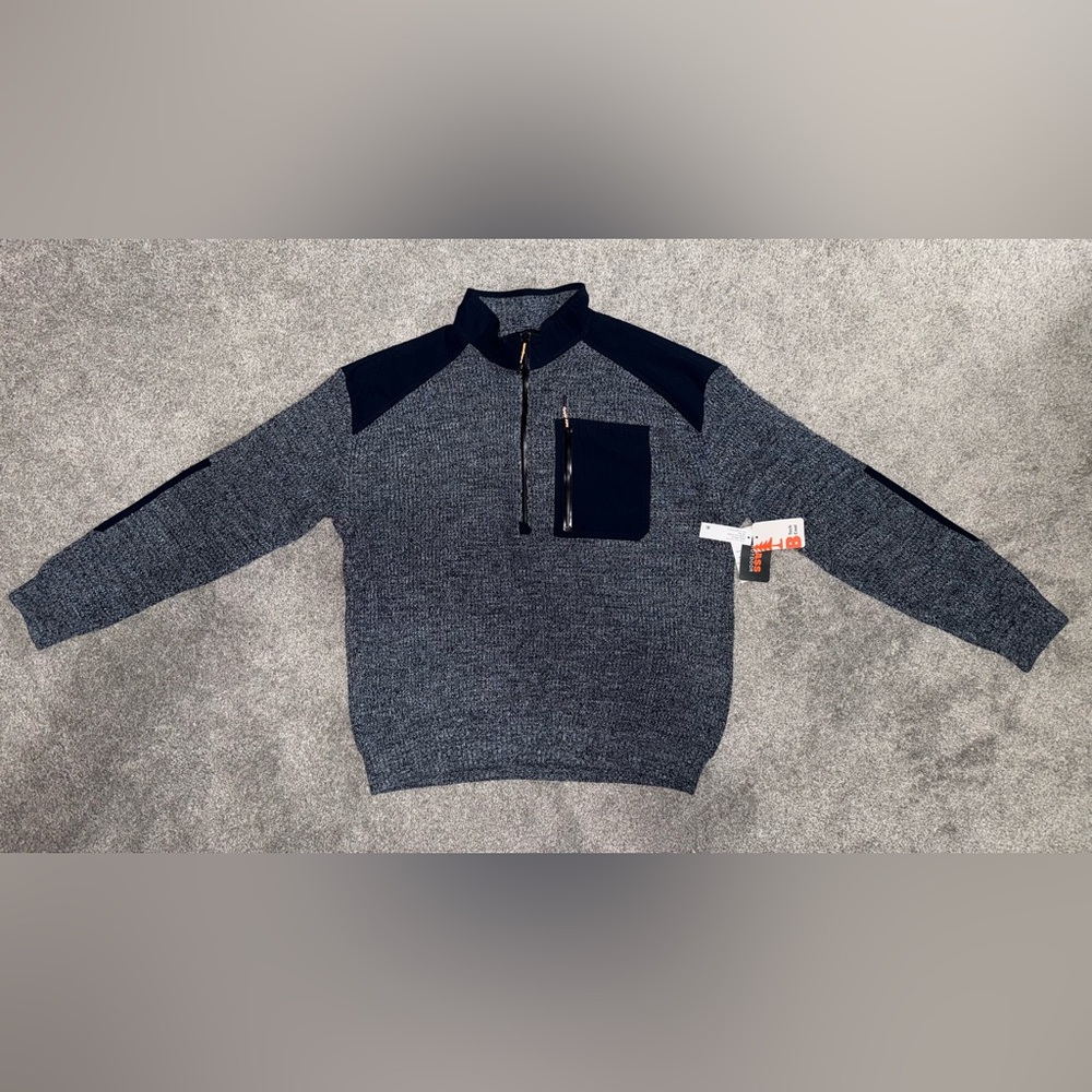Bass Outdoor XXL Men's Gray Zip-Up Sweater